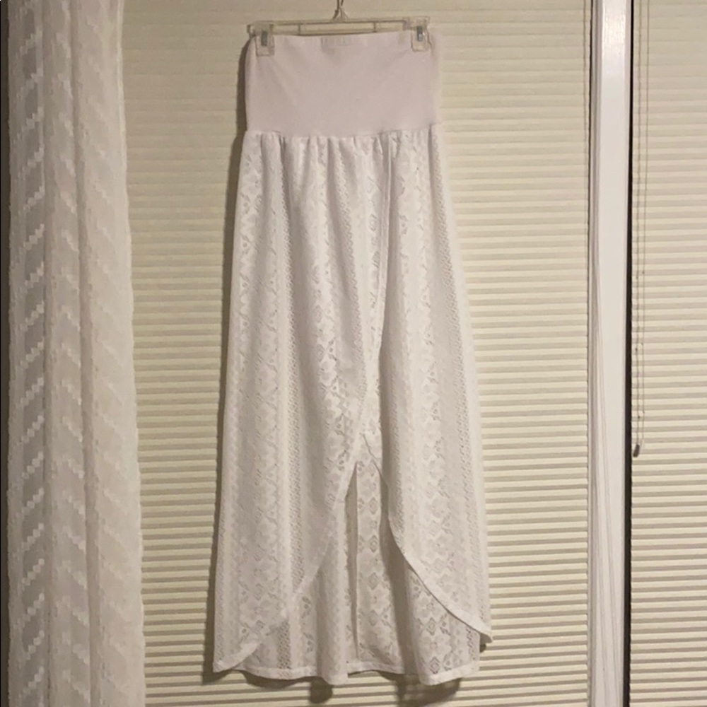Long white swimsuit coverup